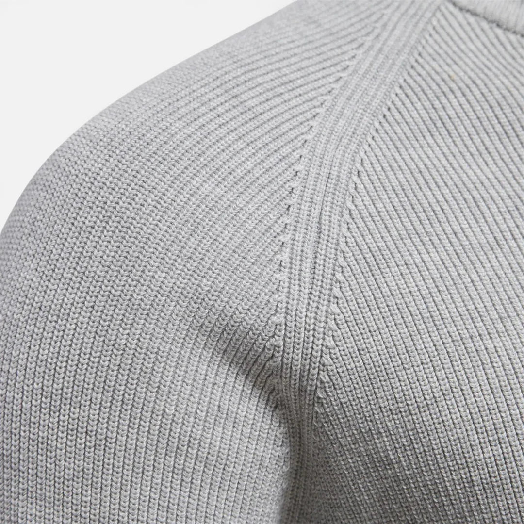 Delravo | Men’s Cotton Zip Sweater – Refined Knitwear for the Season