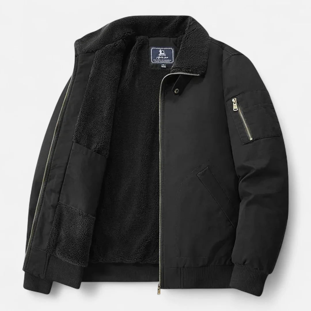 Delravo | Men’s Casual Jacket – Refined Cotton & Lambswool Blend