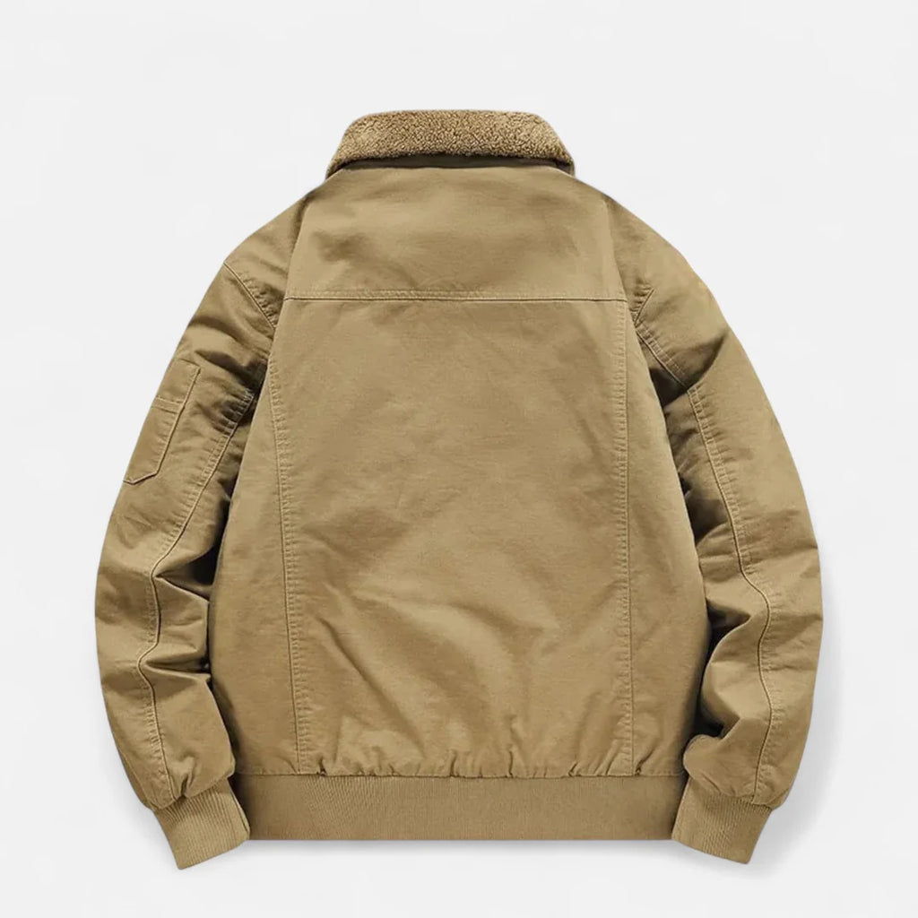 Delravo | Men’s Casual Jacket – Refined Cotton & Lambswool Blend