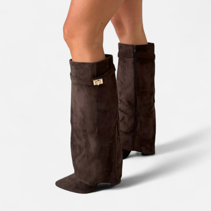 Delravo | High boots with turn-ups