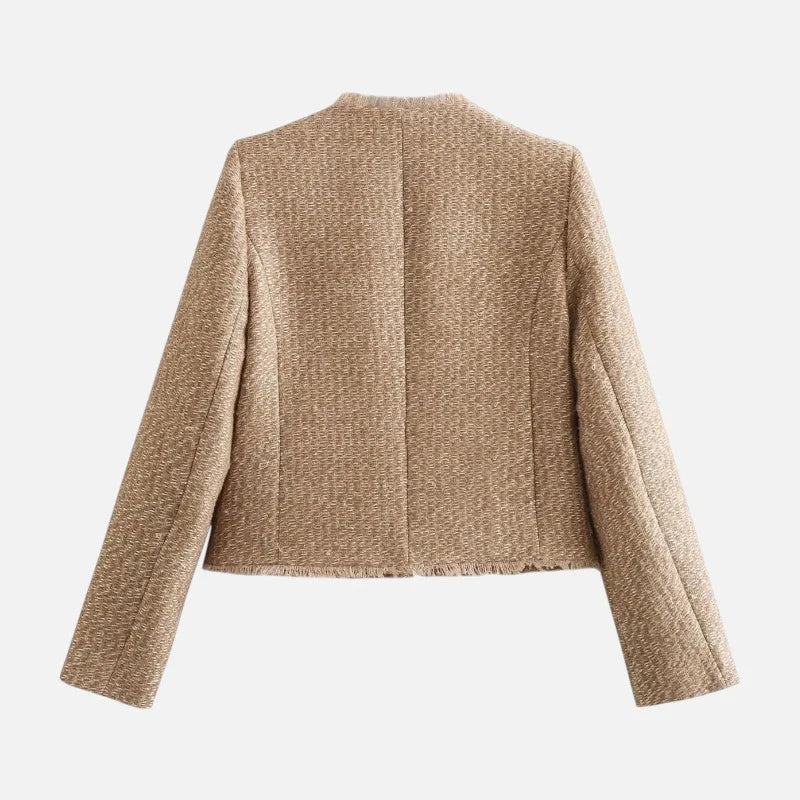 Delravo | Chic tweed wool jacket