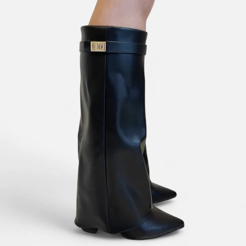 Delravo | High boots with turn-ups