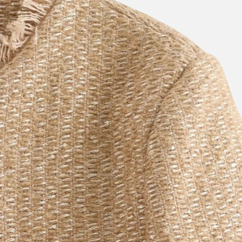 Delravo | Chic tweed wool jacket