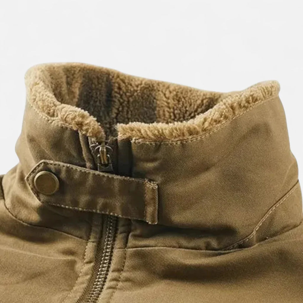 Delravo | Men’s Casual Jacket – Refined Cotton & Lambswool Blend