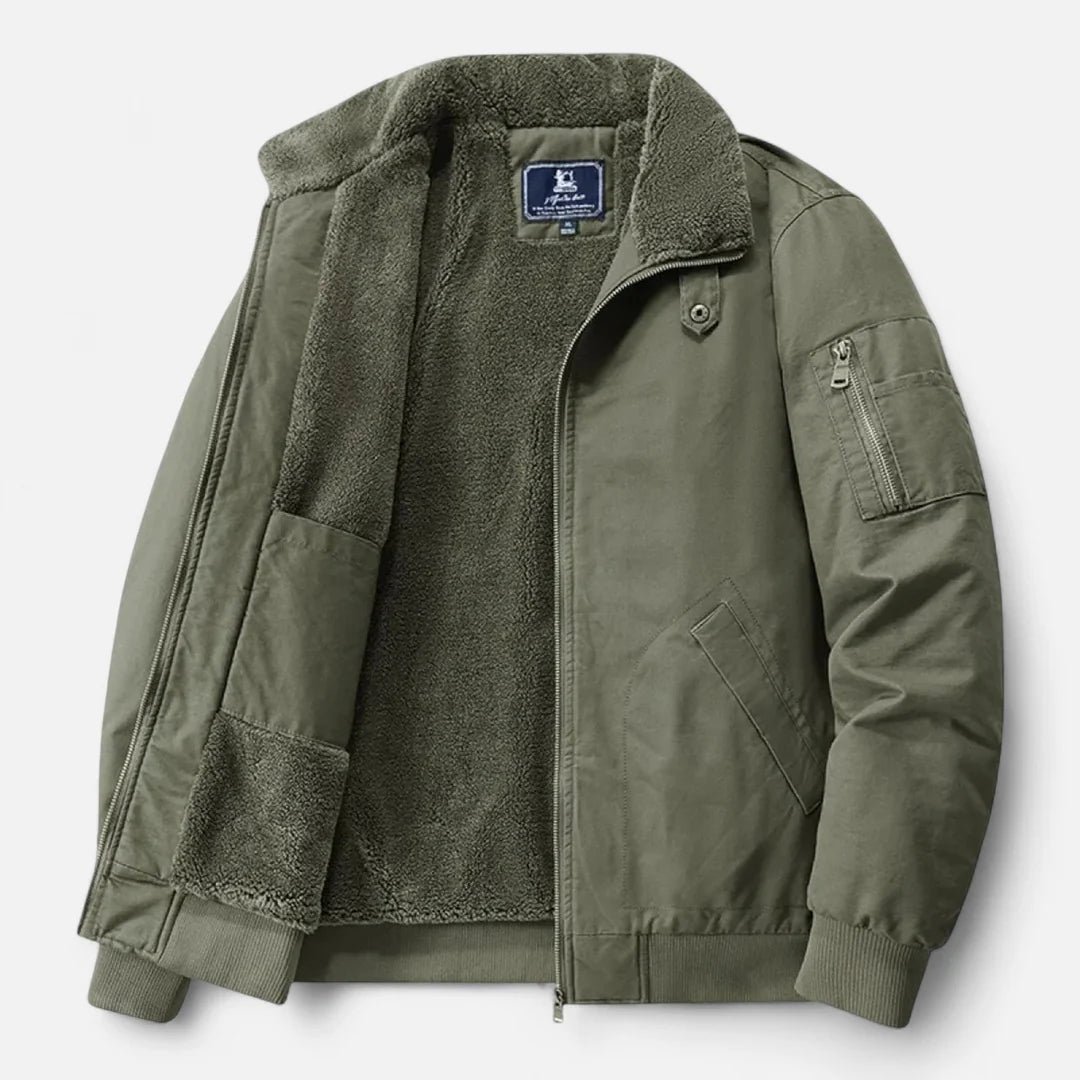 Delravo | Men’s Casual Jacket – Refined Cotton & Lambswool Blend